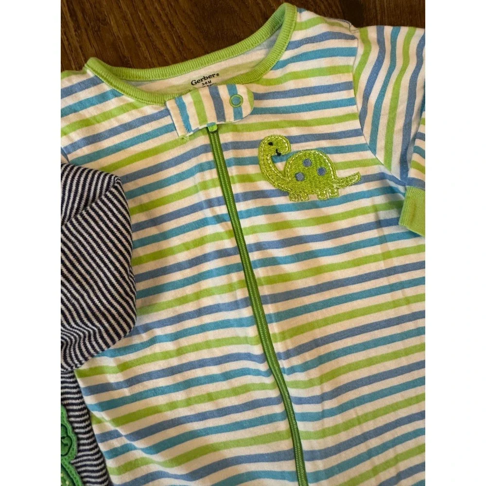 Baby Boy 3/6 Months Footies Sleepers Pajamas Rompers Sleep N‎ Play Clothes Lot